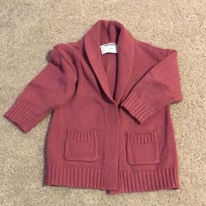 Toddler girl dusty rose cardigan. Worn once